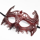 Čipkovaná červená maska so stužkou - Marquise