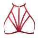 Červená elastická otvorená podprsenka, popruh na hruď - Anastazia